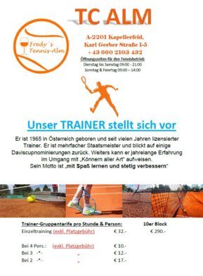 Trainer von Fredy's Tennis-Alm